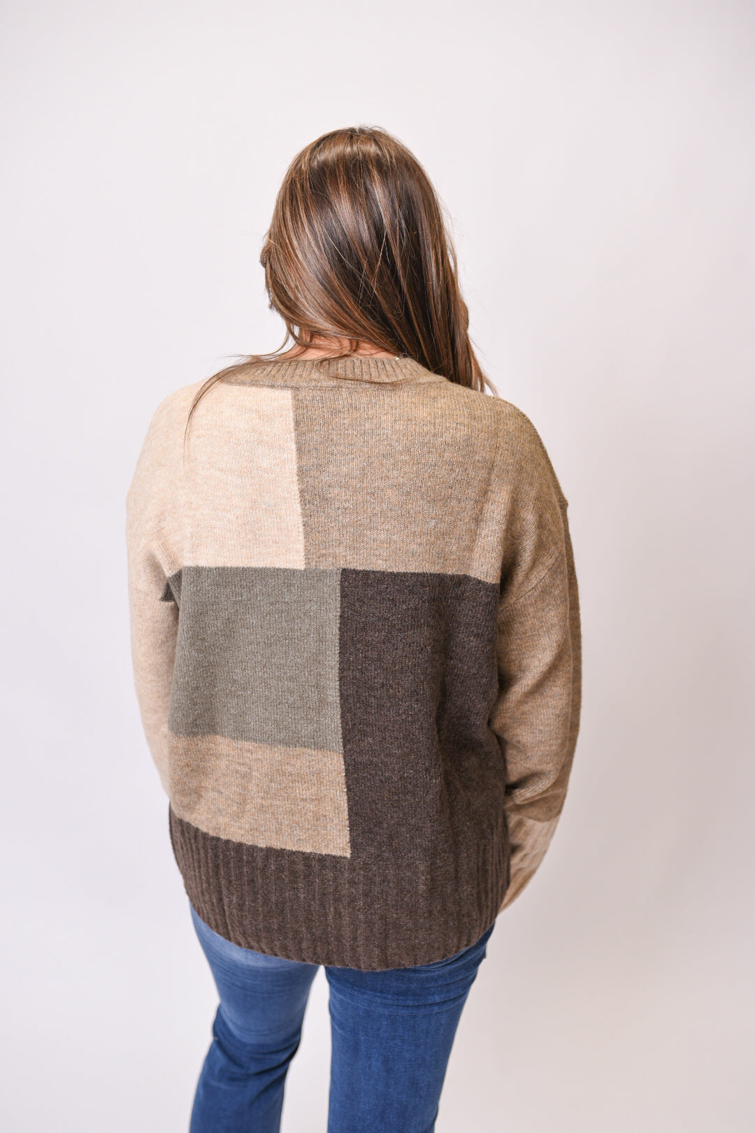 Blocks Of Mocha Sweater