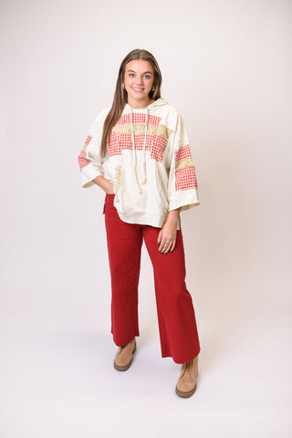 Farmhouse Patchwork Pullover