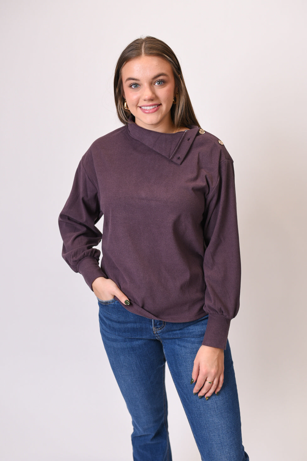 Audrina Top in Plum