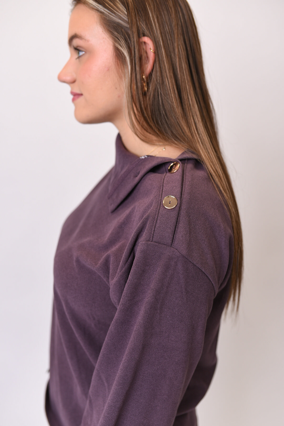 Audrina Top in Plum
