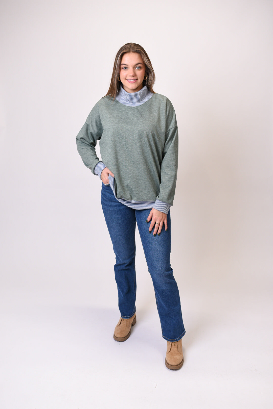 Don't Mock Me Mock Neck Sweatshirt