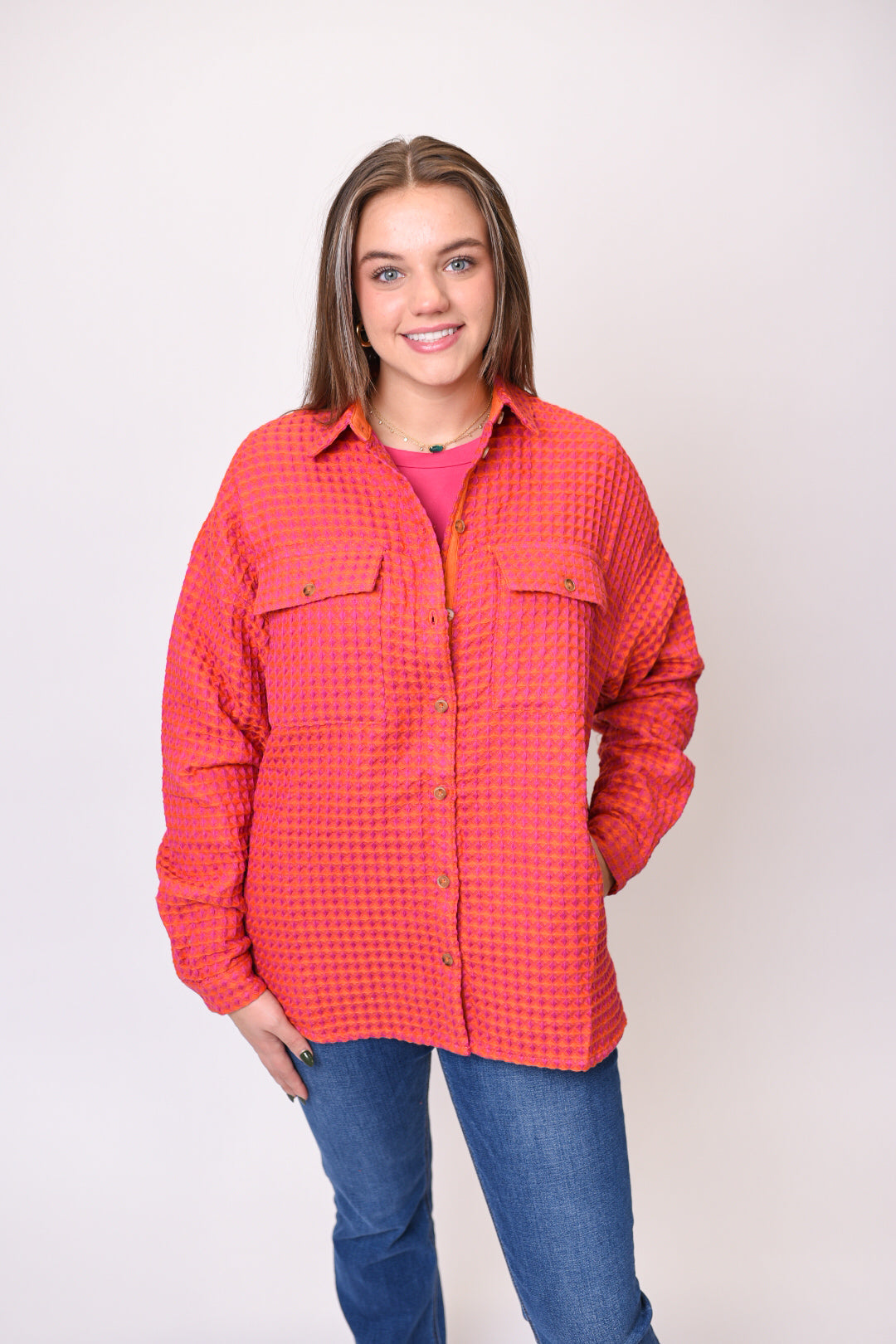 Very Best Waffle Knit Shacket