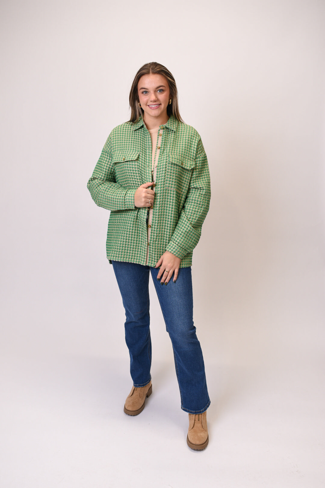 Very Best Waffle Knit Shacket