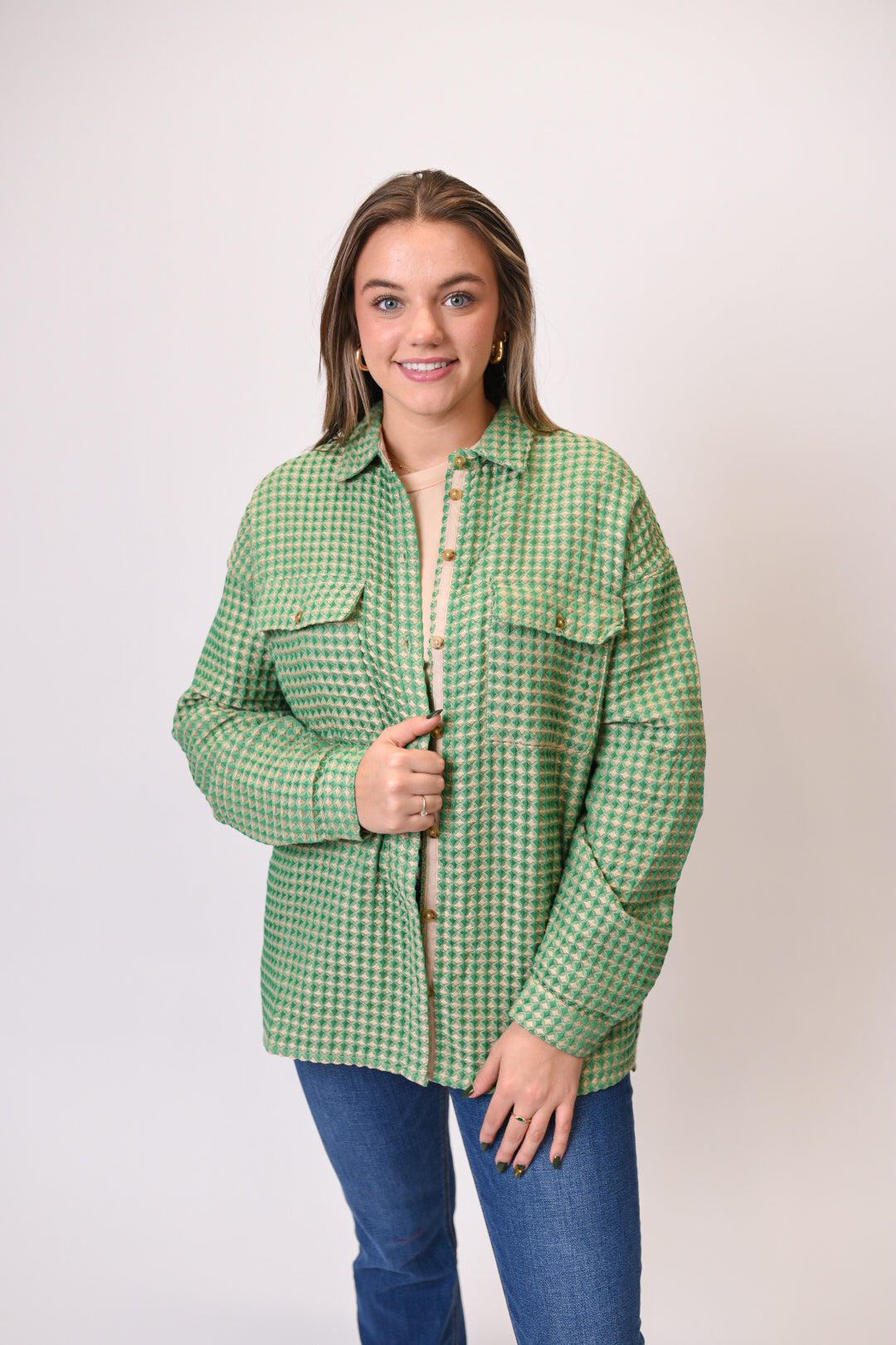 Very Best Waffle Knit Shacket