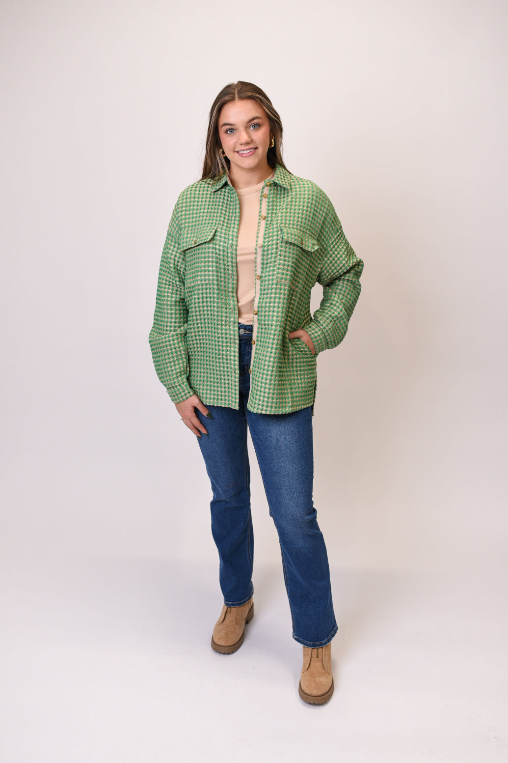 Very Best Waffle Knit Shacket