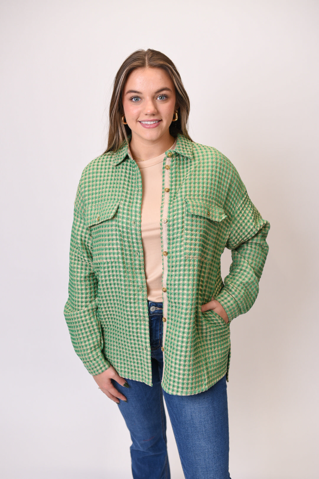 Very Best Waffle Knit Shacket