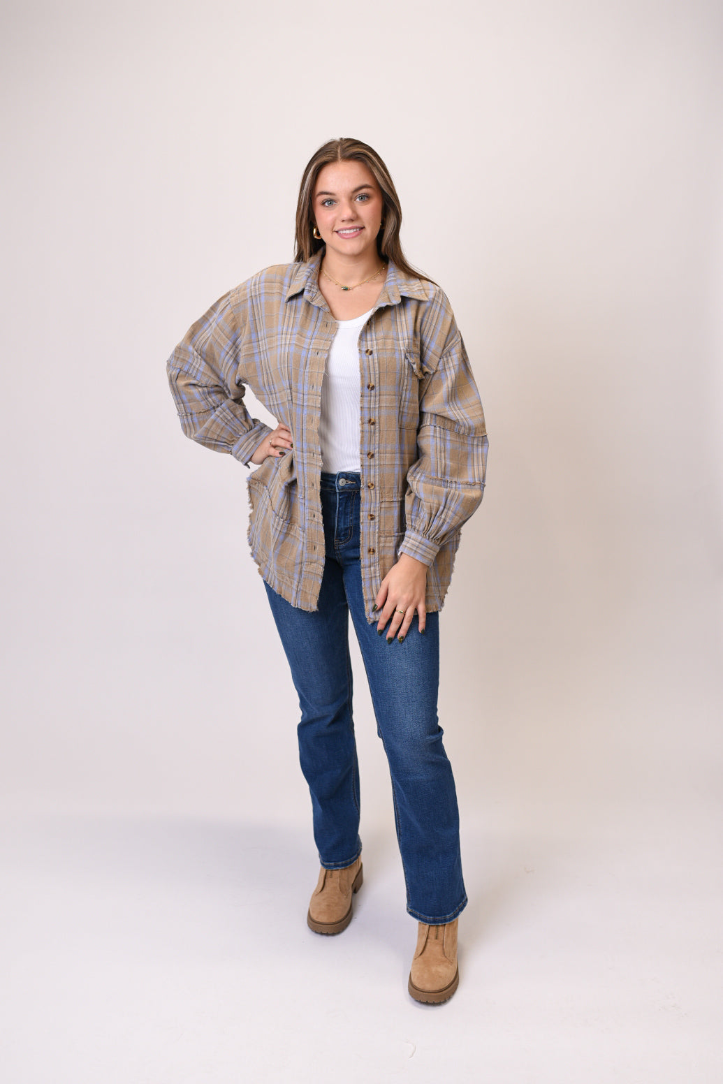 My Favorite Flannel In Sage Grey