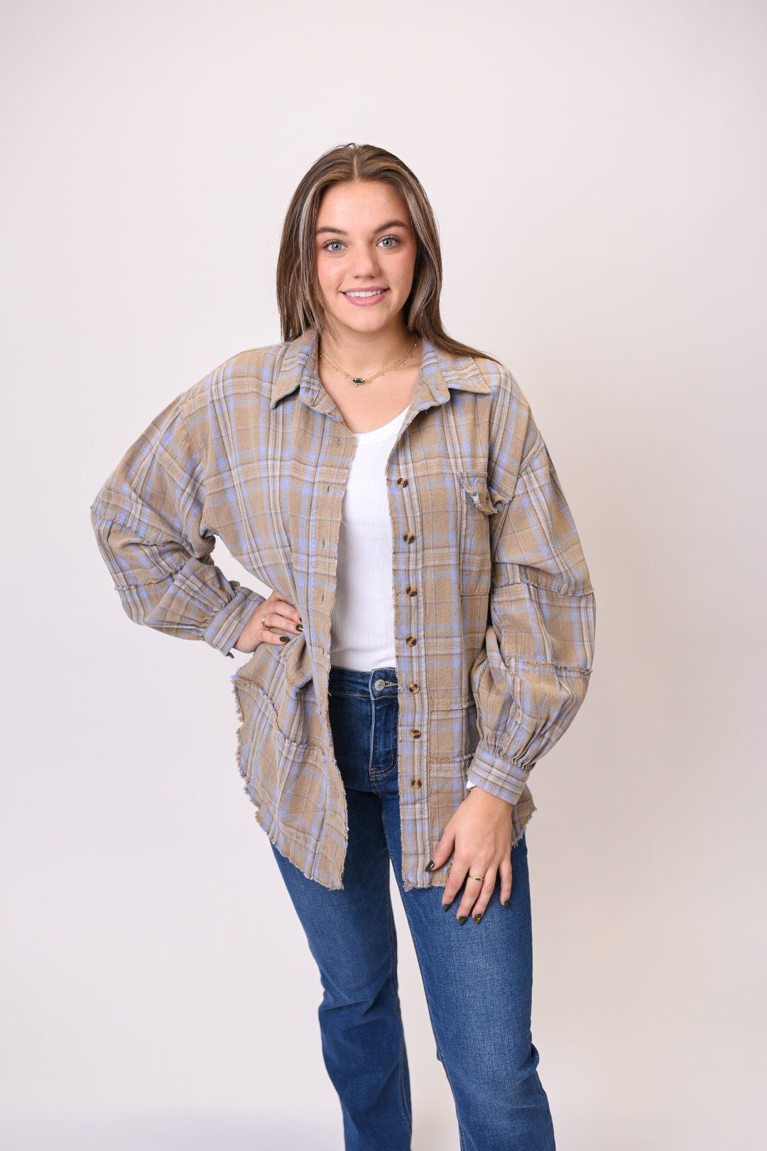 My Favorite Flannel In Sage Grey