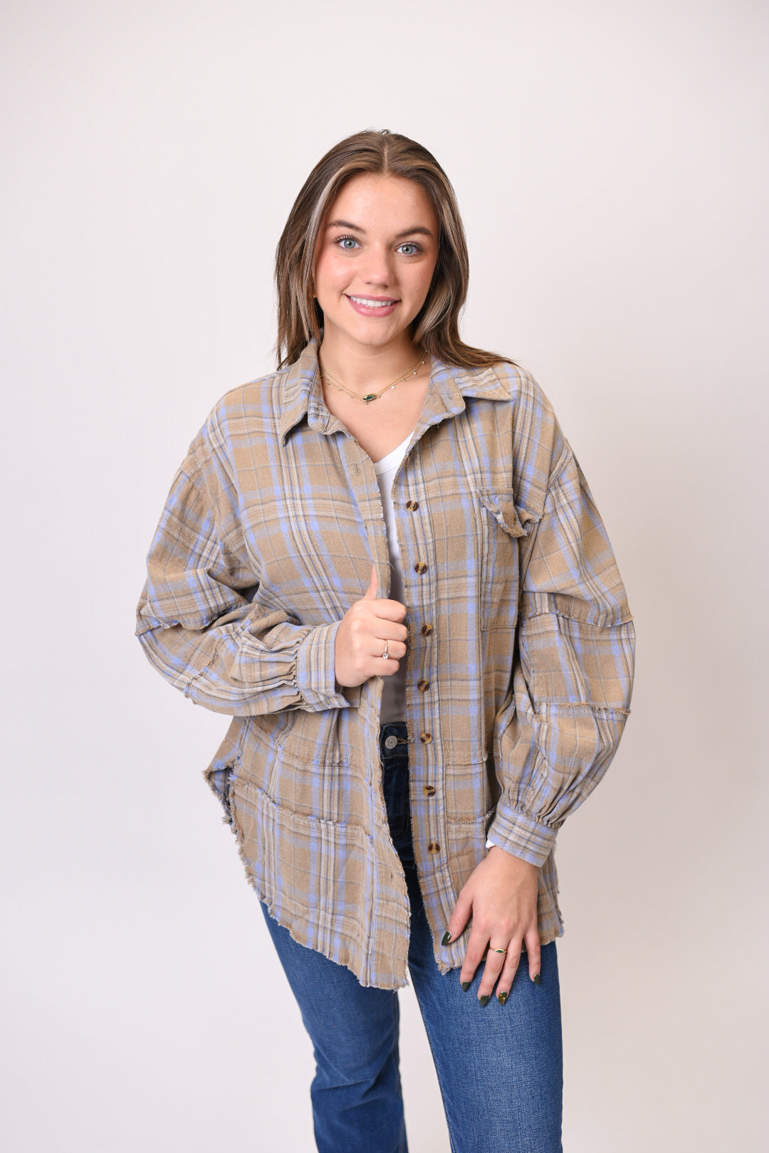 My Favorite Flannel In Sage Grey