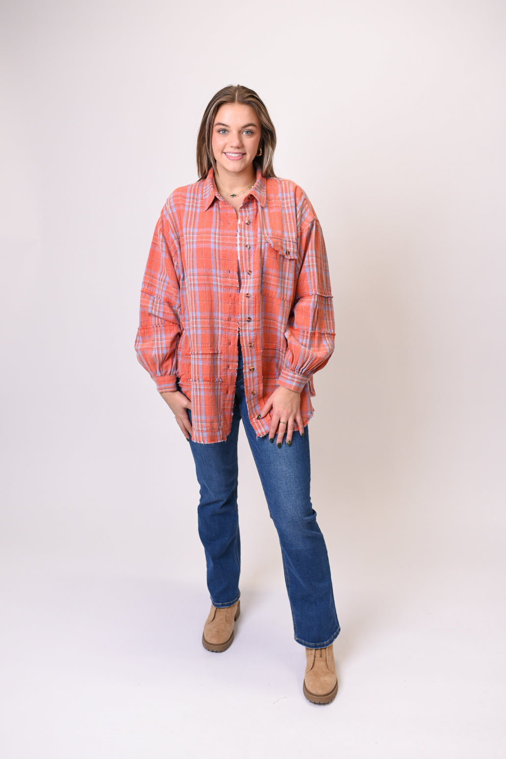 My Favorite Flannel In Coral