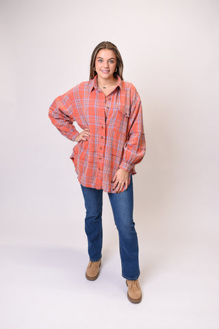 My Favorite Flannel In Coral