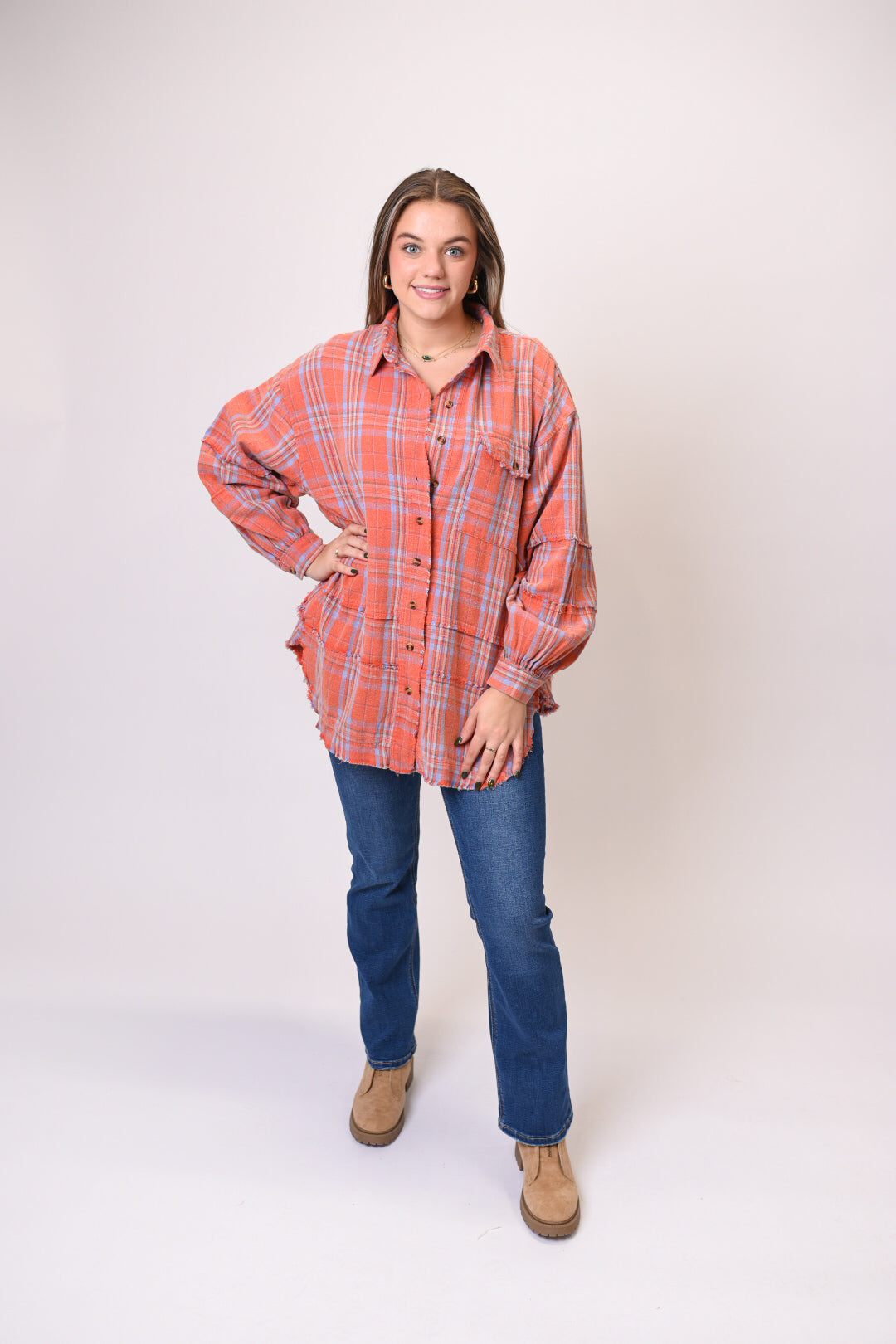 My Favorite Flannel In Coral