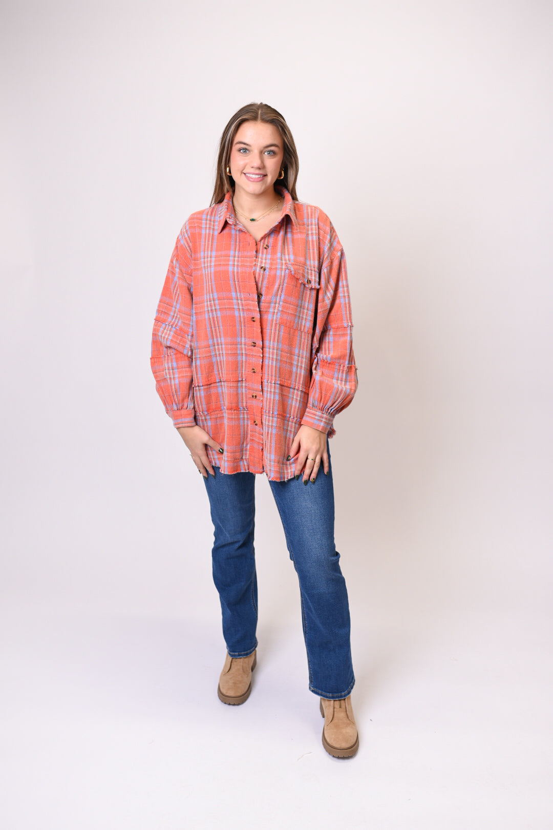 My Favorite Flannel In Coral