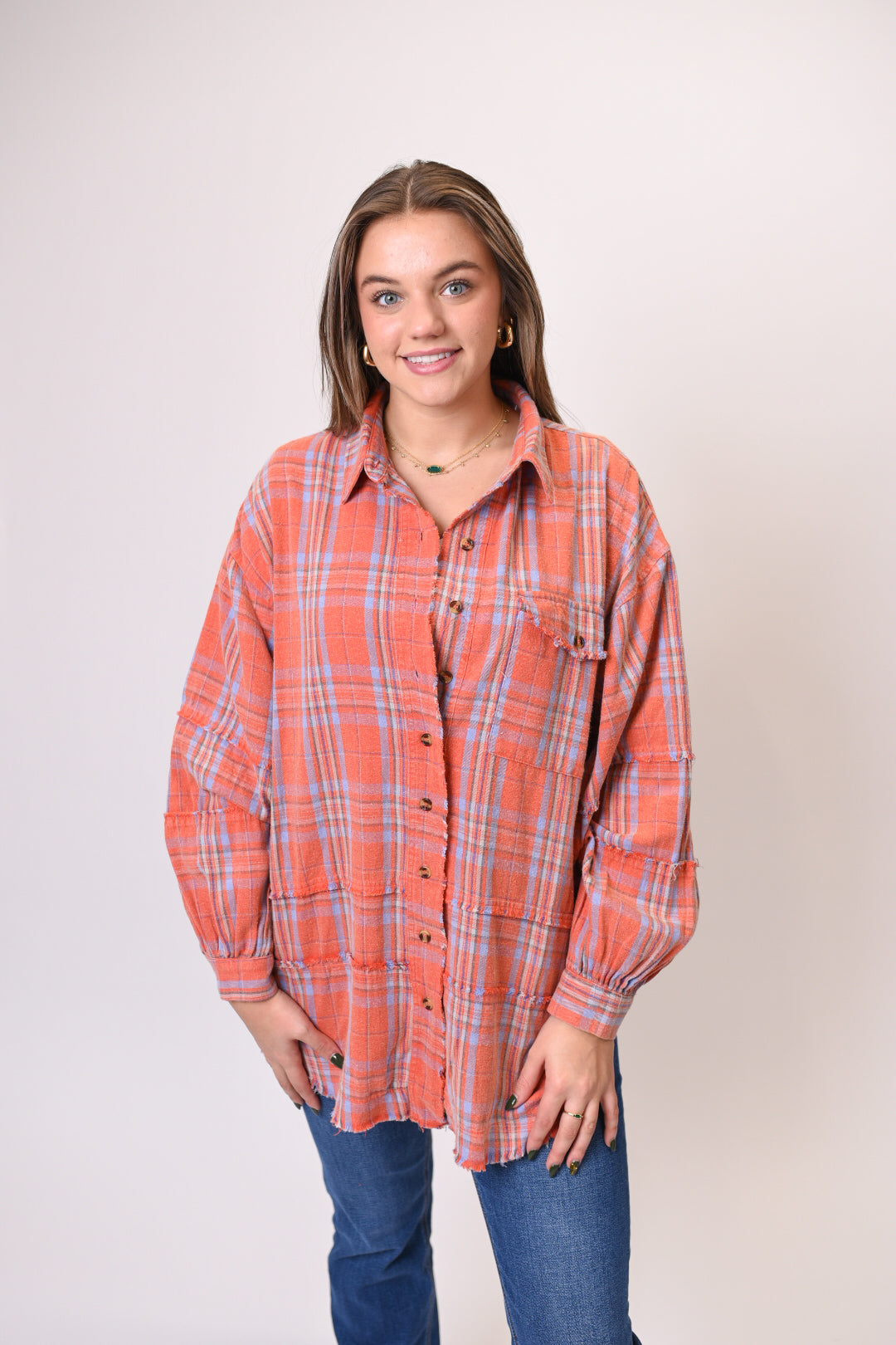 My Favorite Flannel In Coral