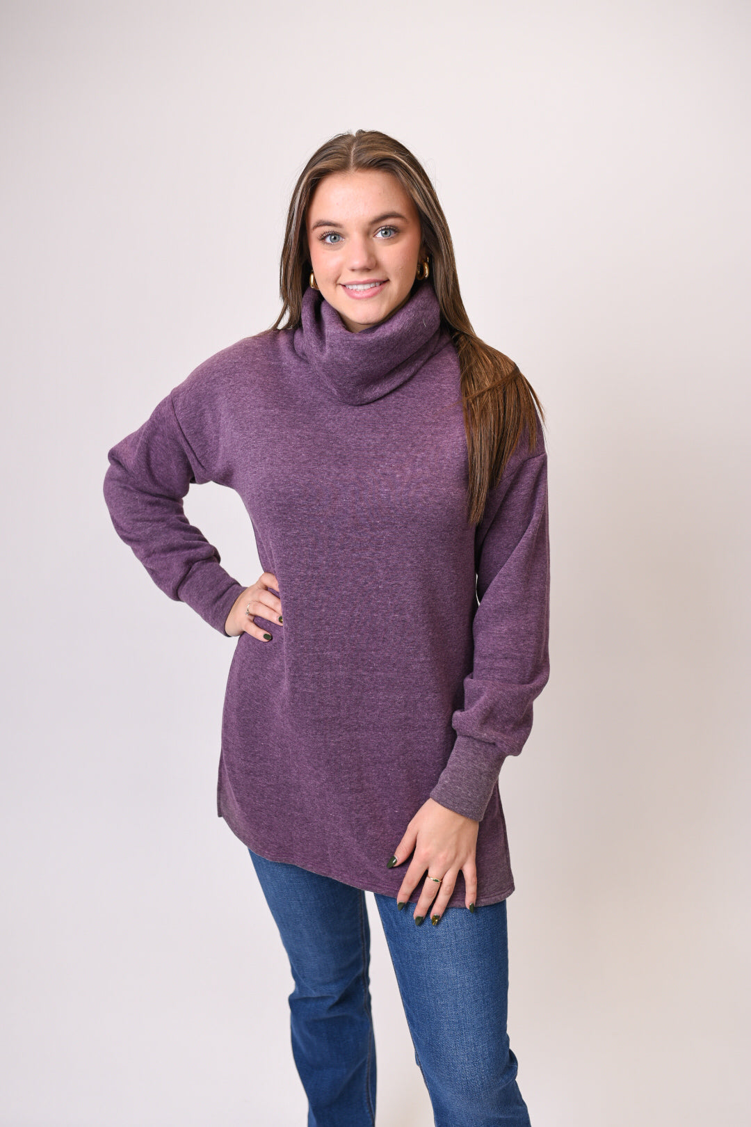 Cozy Days Turtle Neck Tunic Top