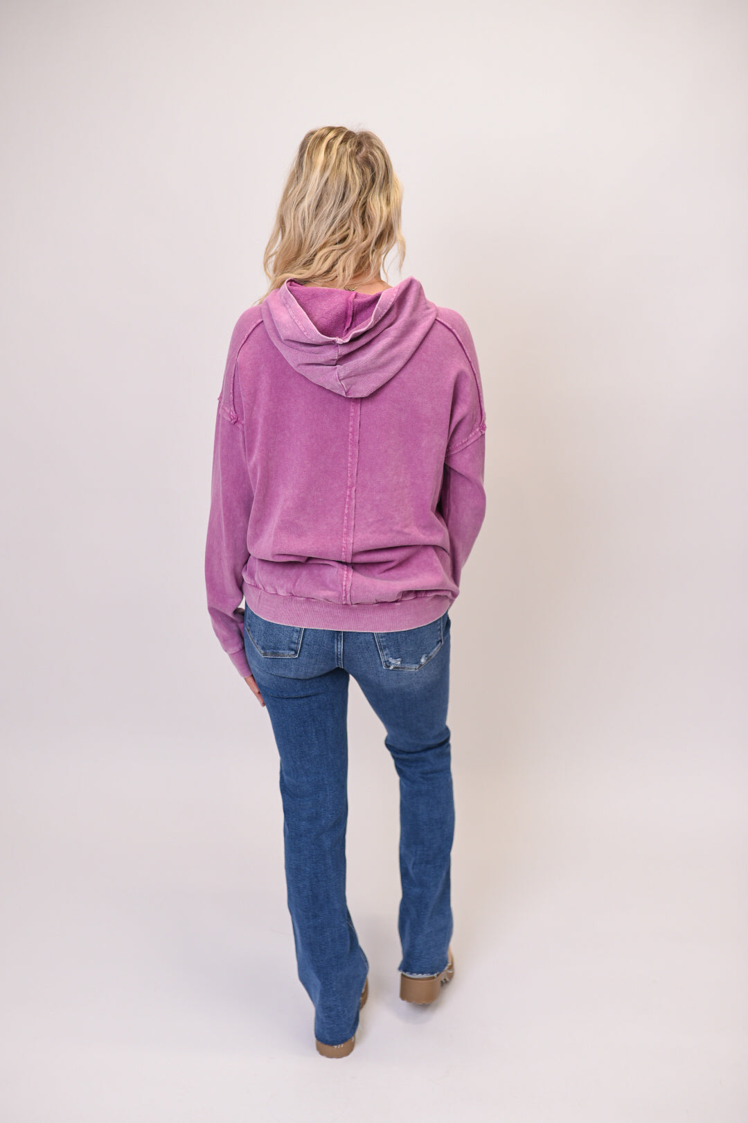 Peace & Love Hoodie in Orchid