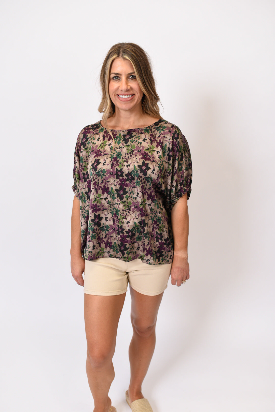 Botanical Essence Top in Eggplant