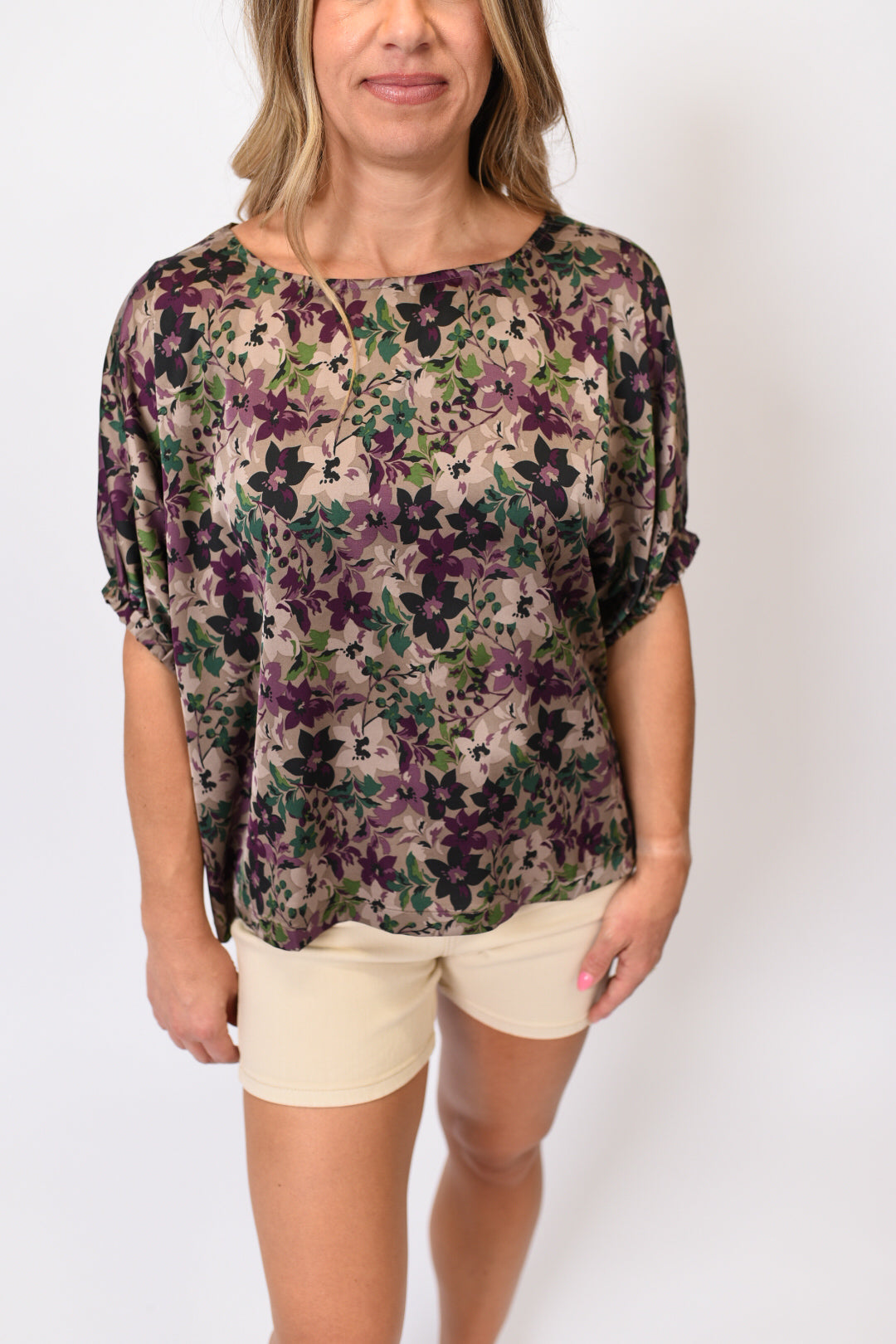 Botanical Essence Top in Eggplant