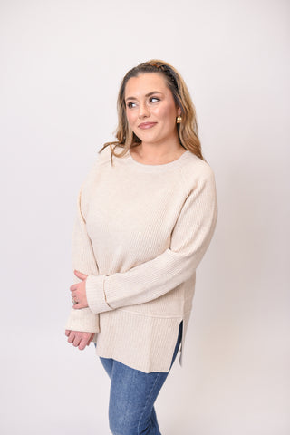 Helix Crew Neck Sweater in Oatmeal