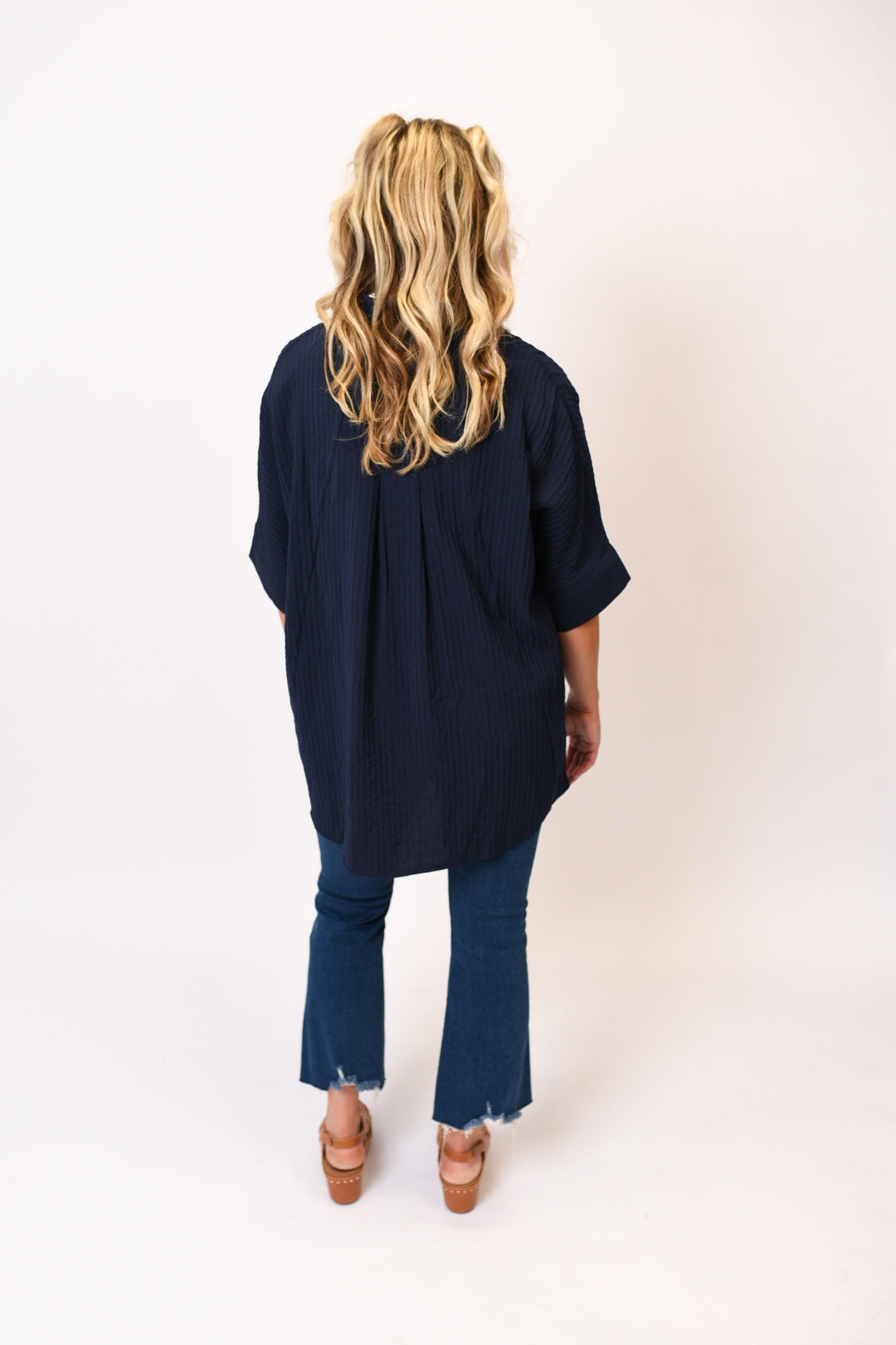 Midnight Harbor Button Up Top