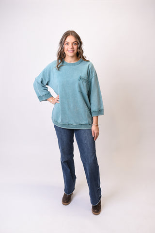 Easy Living Pullover in Teal