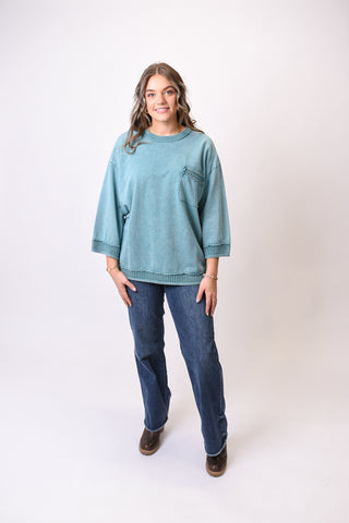 Easy Living Pullover in Teal