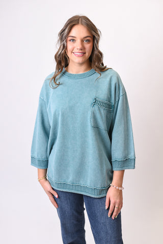 Easy Living Pullover in Teal