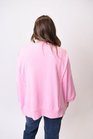 Ribbon & Relax Pullover In Pink