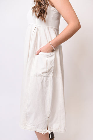 Morning Light Midi Dress in Ecru