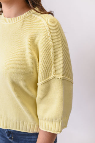 Hello Sunshine Knit Top in Yellow