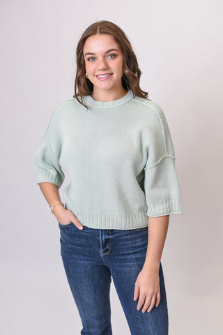 Hello Sunshine Knit Top in Mint