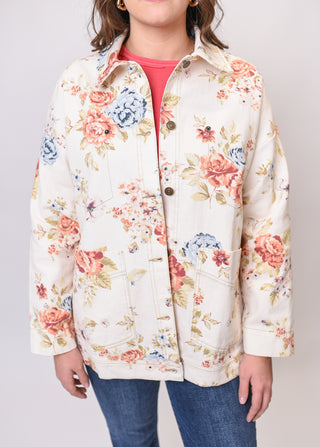Backyard Blooms Denim Jacket