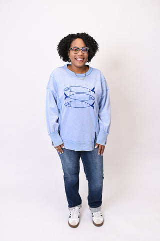 Go Fish Pullover in Blue
