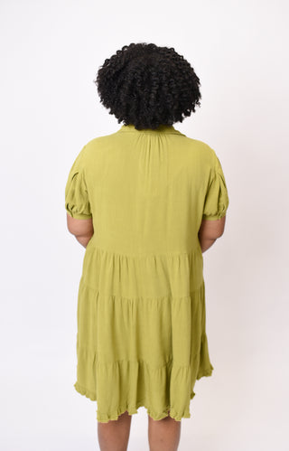 Avocado Dreams Linen Dress