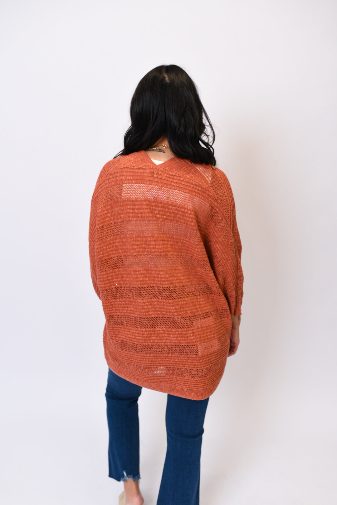 Tranquil Breeze Cardigan in Rust