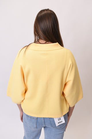 Weekend Whisper Knit Top in Butter
