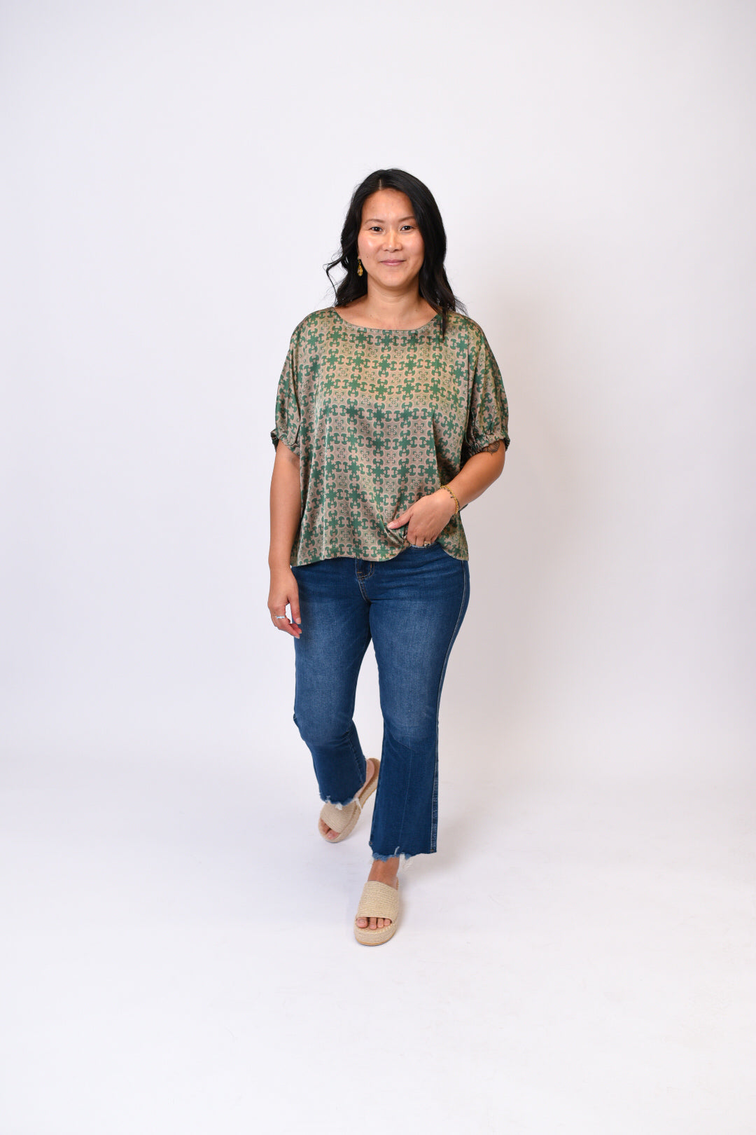 Regal Mosaic Top in Fern