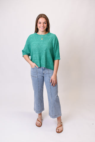 Lucky Charm Knit Top in Green