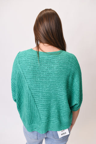 Lucky Charm Knit Top in Green
