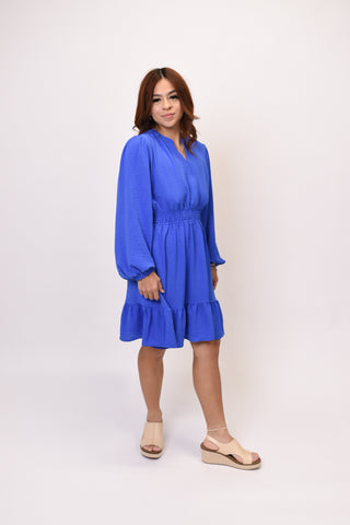 Picnic Pretty Mini Dress in Cobalt