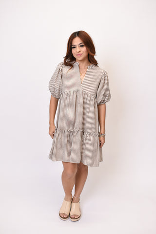 Barefoot Days Striped Babydoll Dress