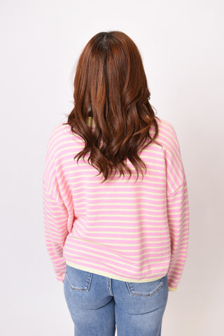 Pink Lemonade Striped Pullover