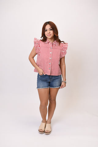 Porch Swing Days Striped Vest