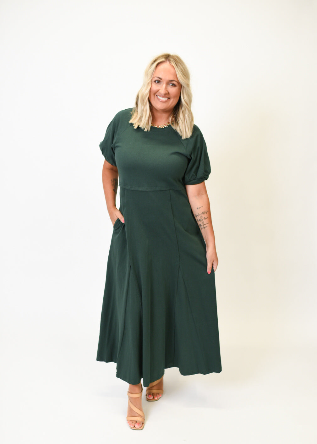 The Perfect Day Midi Dress in Forest