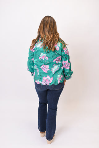 Paradise Plans Blouse in Green