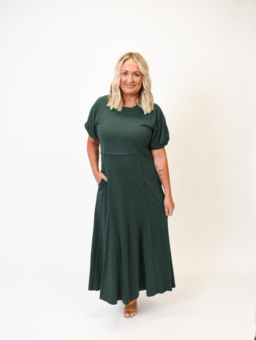 The Perfect Day Midi Dress in Forest