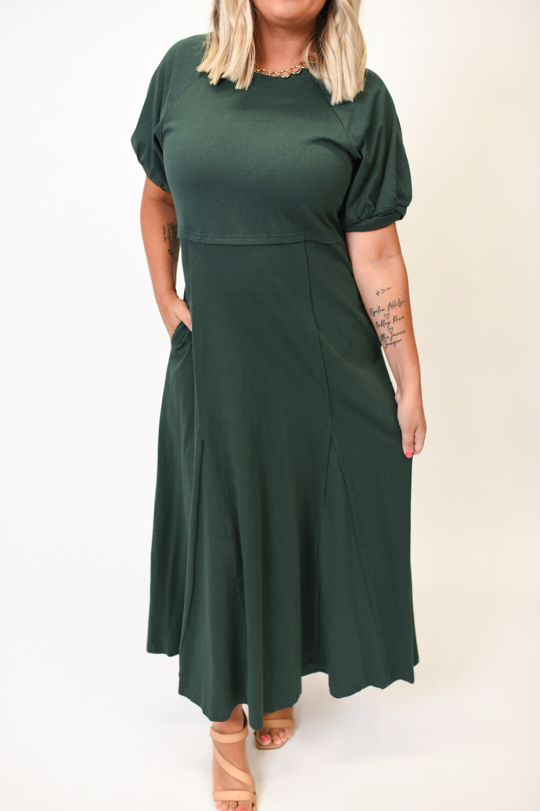 The Perfect Day Midi Dress in Forest