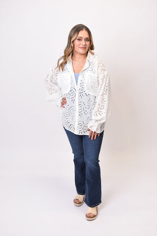 Picked For You Eyelet Blouse