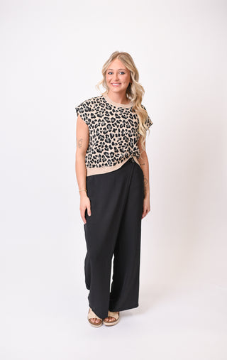Twist And Go Top in Leopard