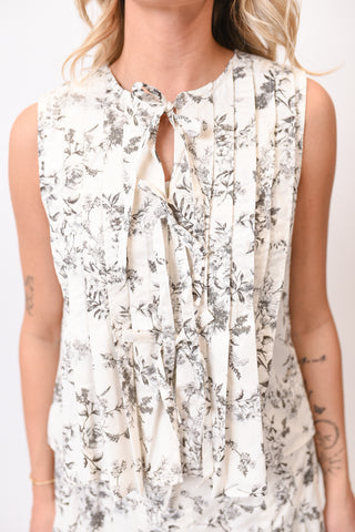 Summer Whisper Tie Front Blouse